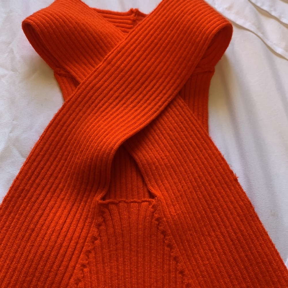 COPY - Red Ribbed Top - Picture 3 of 4